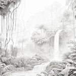 how to draw a rainforest