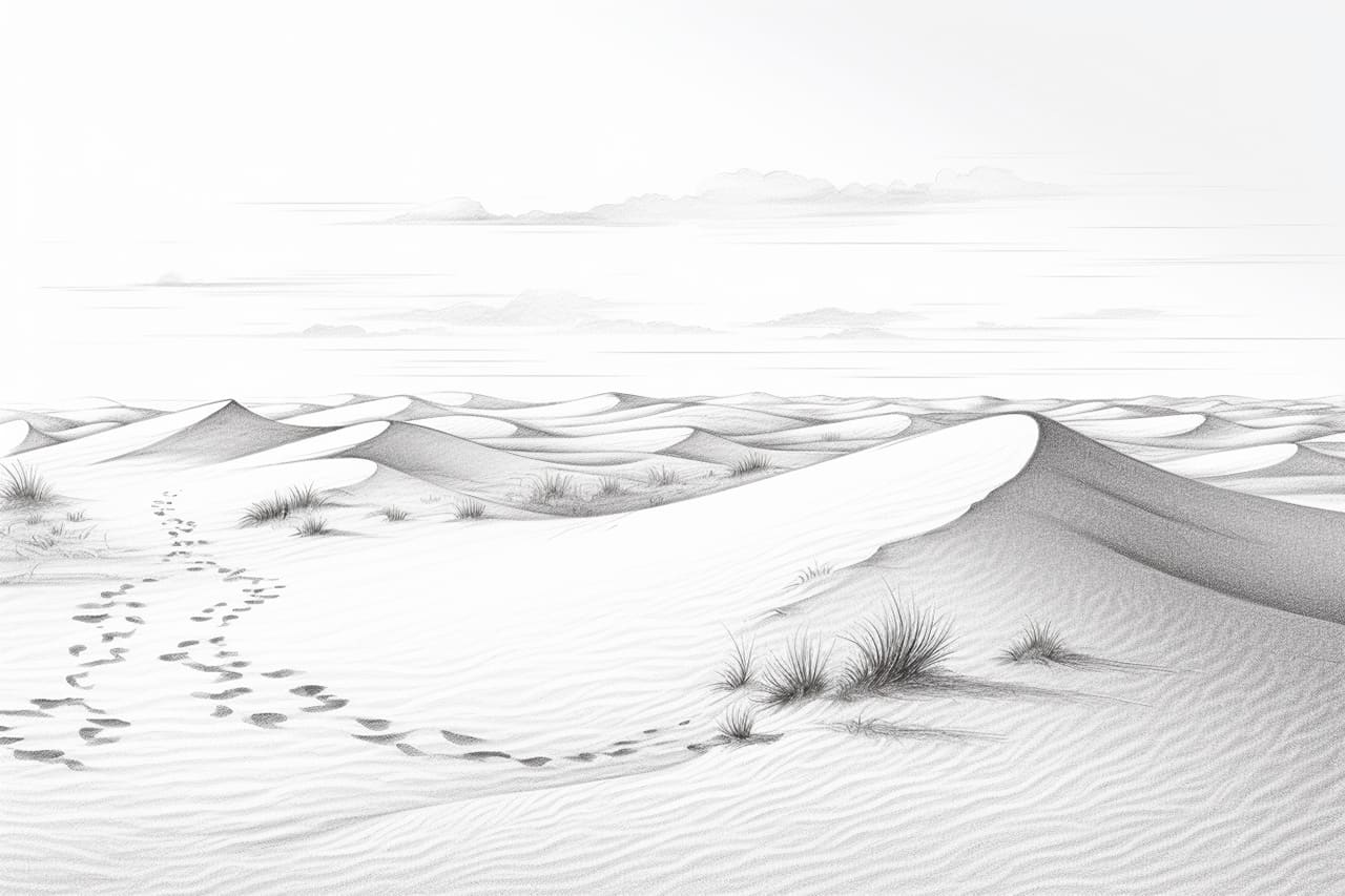 How to draw a sand dune