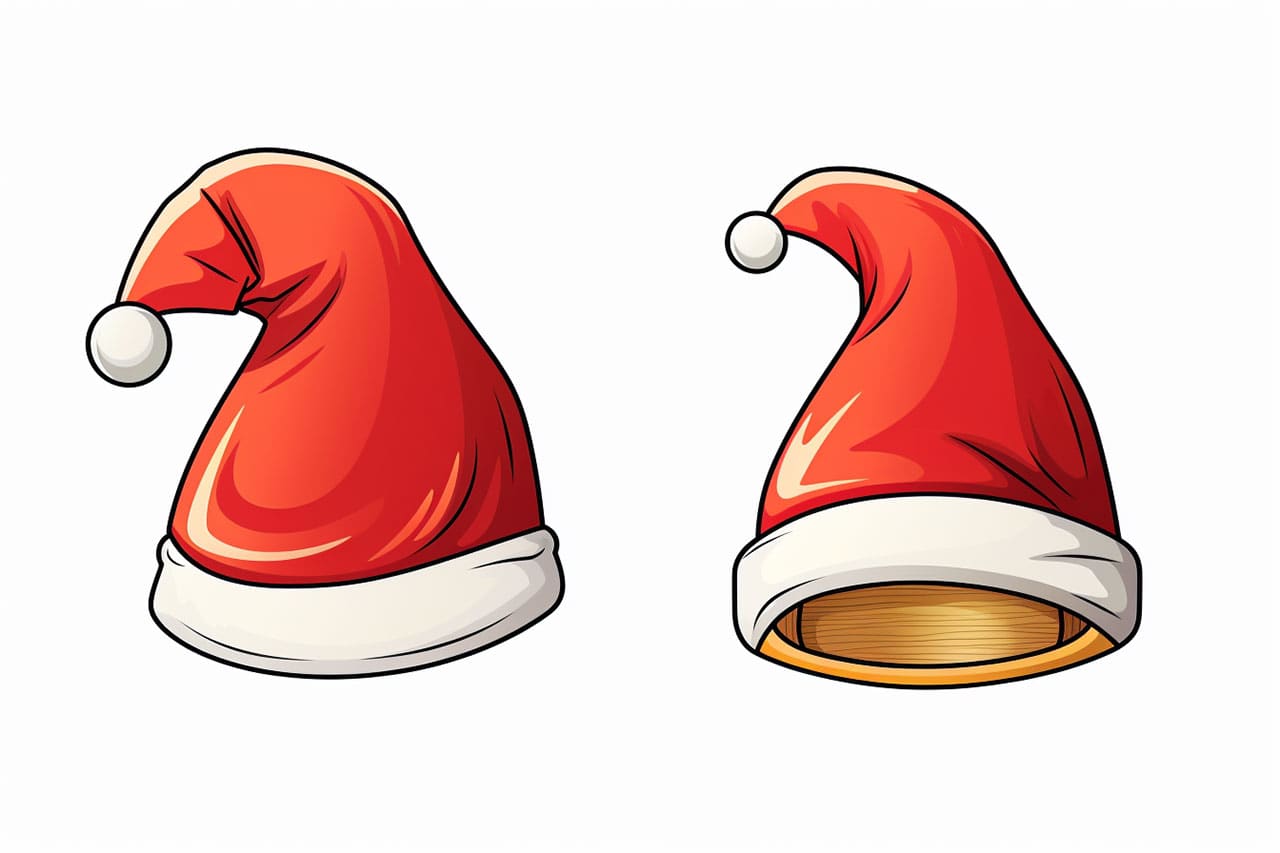 How to draw a Santa Hat