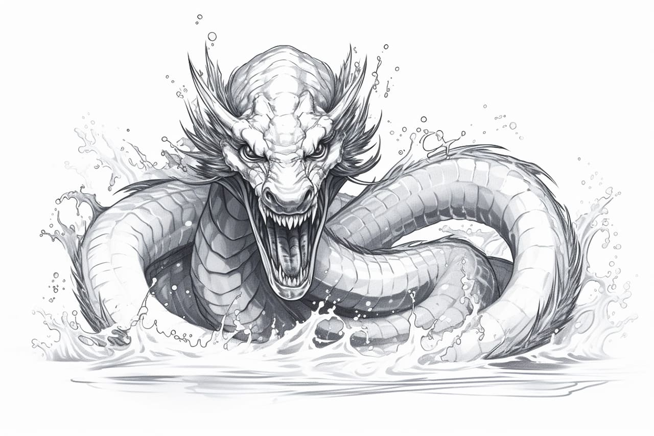 How to draw a sea serpent