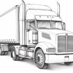 How to draw a semi truck