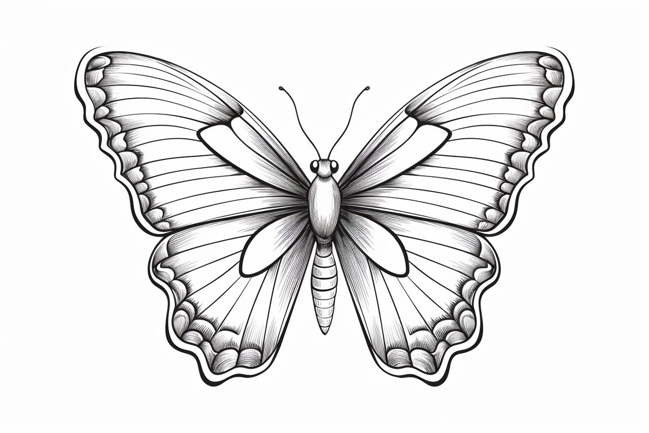 How to Draw a Small Butterfly - Yonderoo