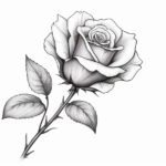 How to draw a small rose