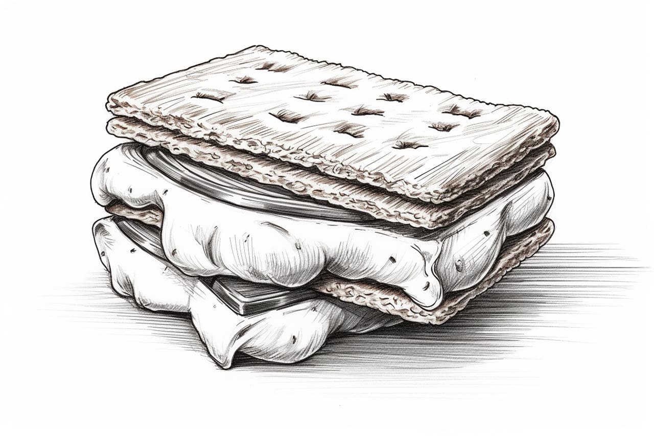 How to draw a smore