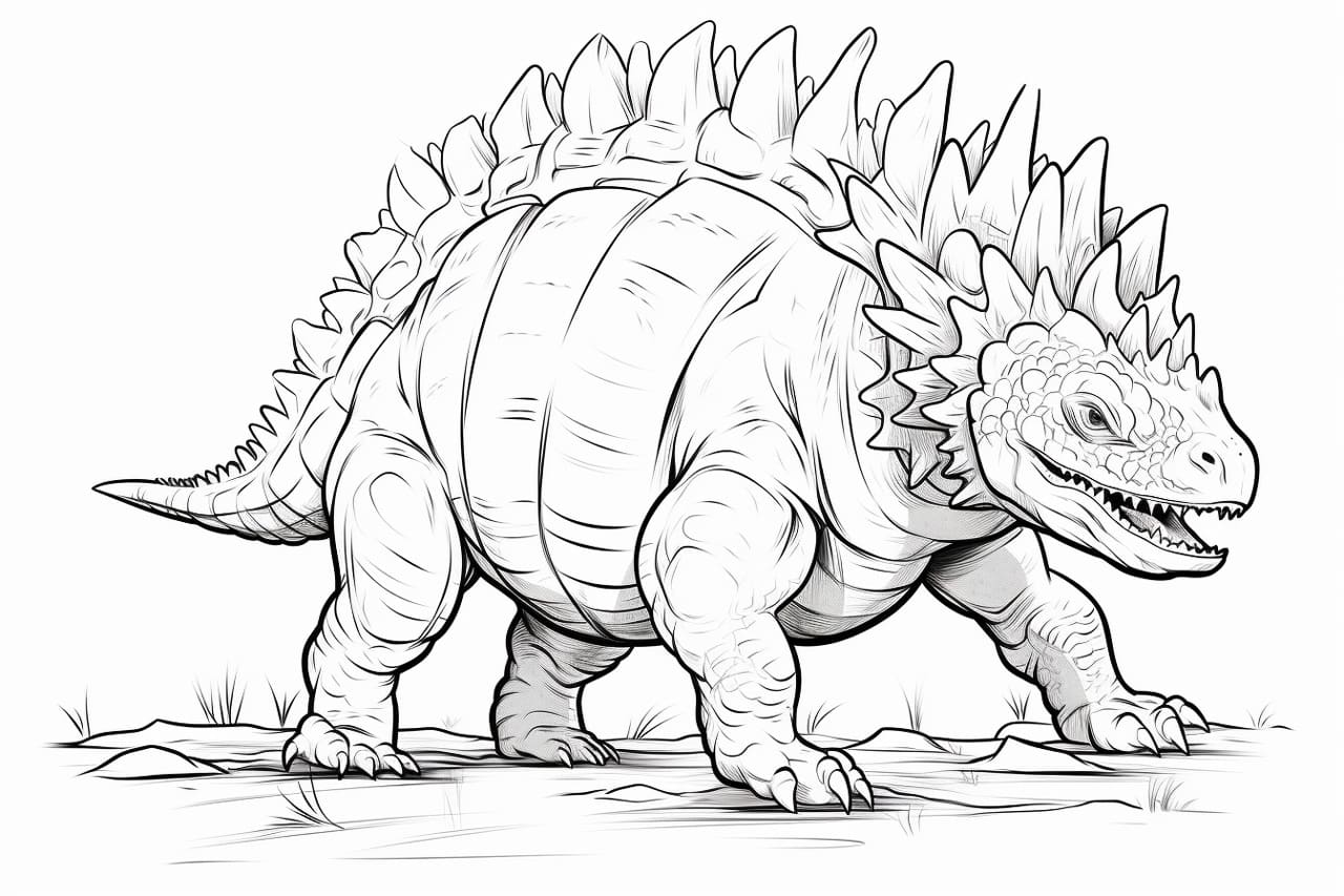 How to draw a stegosaurus