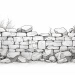 How to draw a stone wall