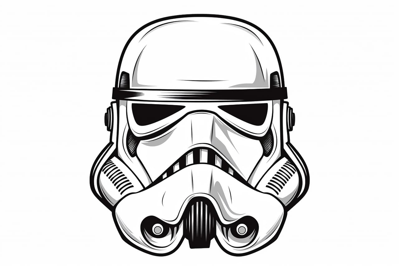how to draw a stormtrooper helmet