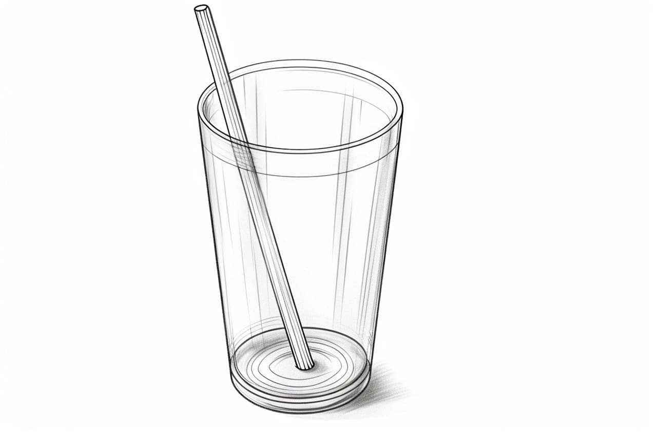 How to draw a straw