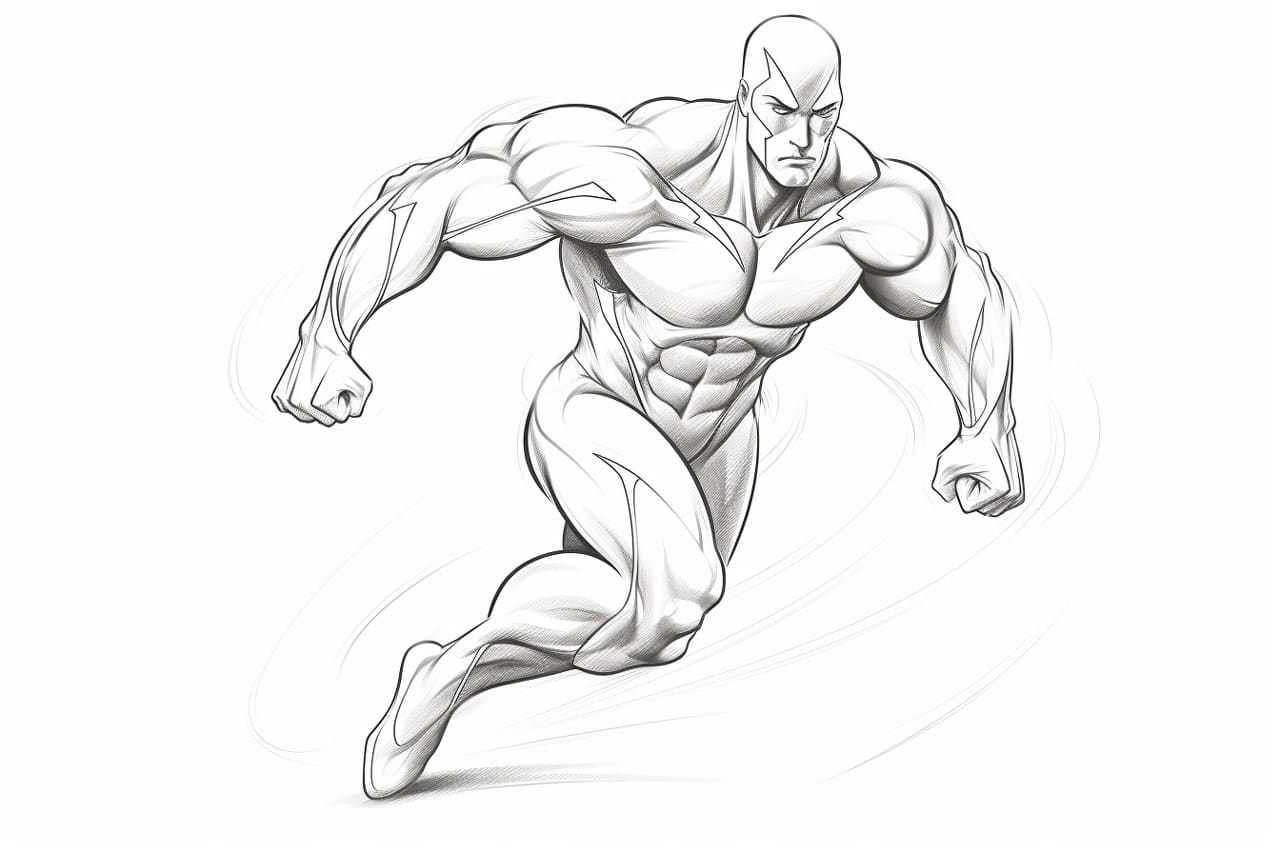 how to draw a superhero body
