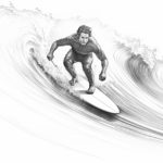 How to draw a surfer