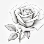 How to draw a traditional rose