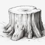 How to draw a tree stump