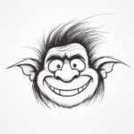 how to draw a troll face