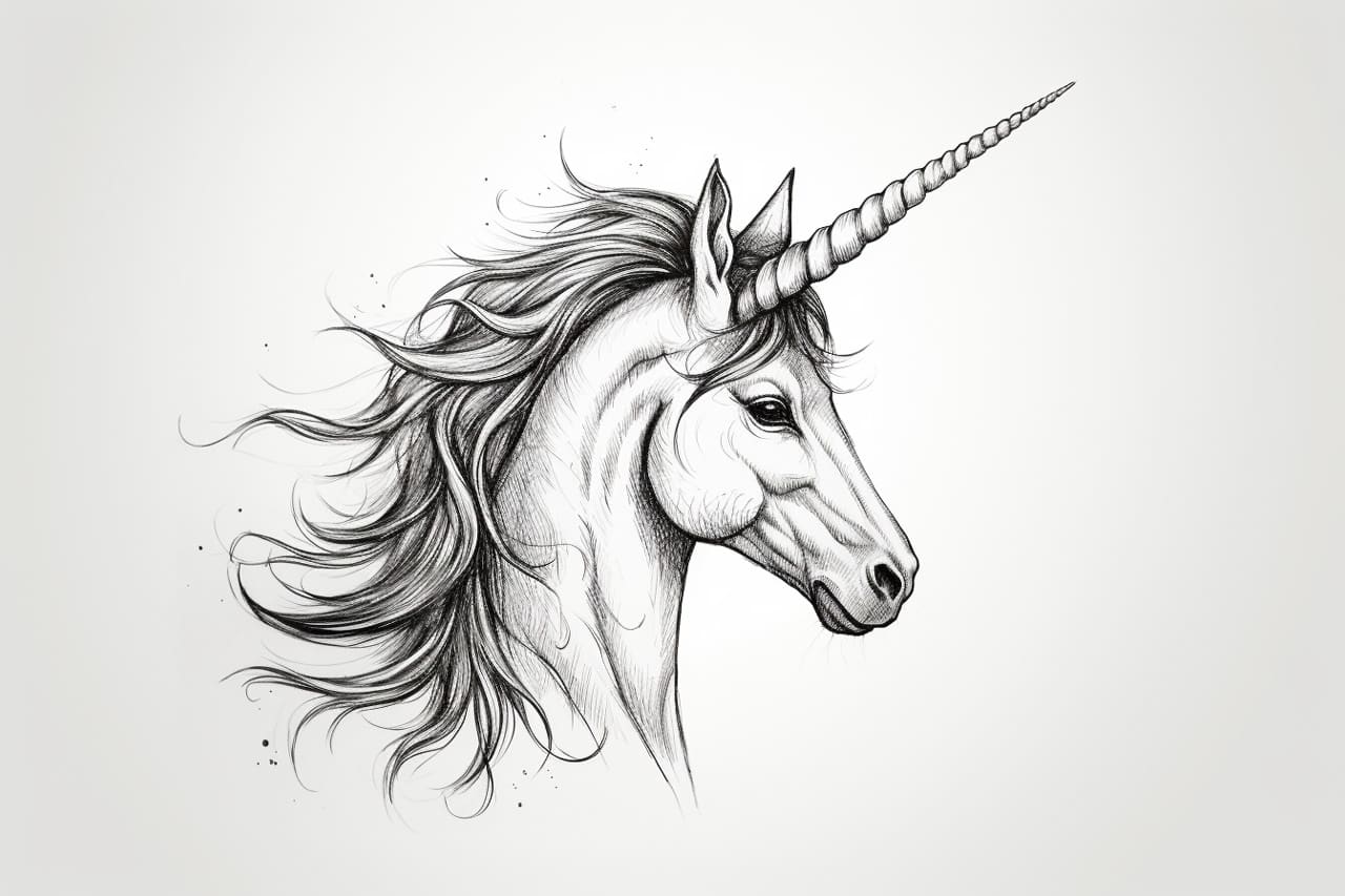 how to draw a unicorn horn