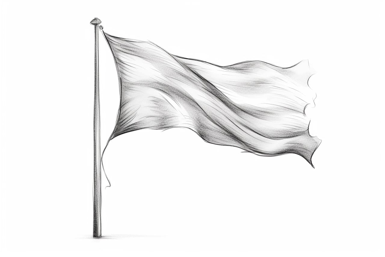 how to draw a waving flag