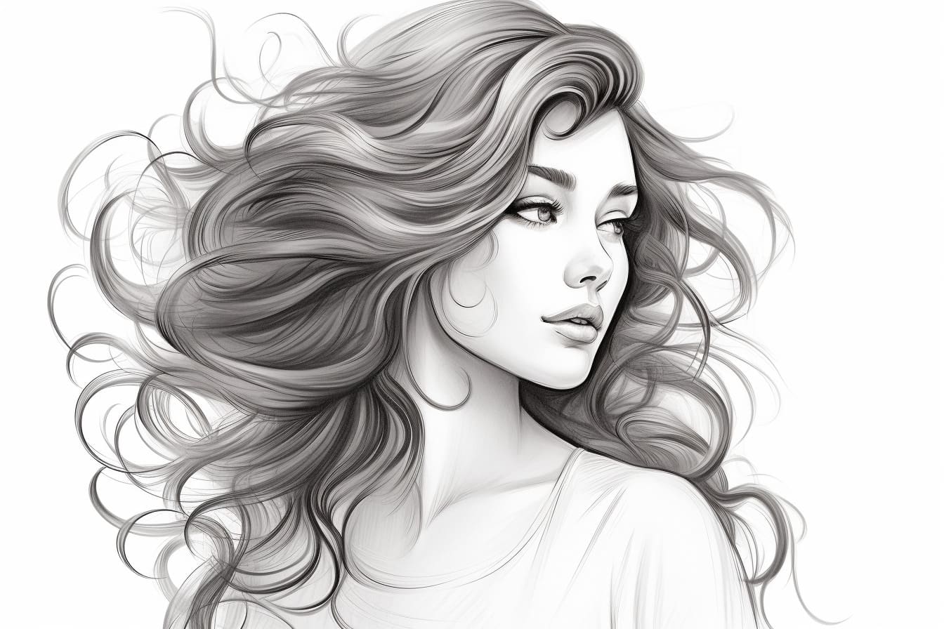 How to draw Wavy Hair
