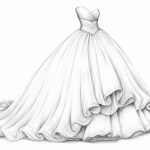 how to draw a wedding dress