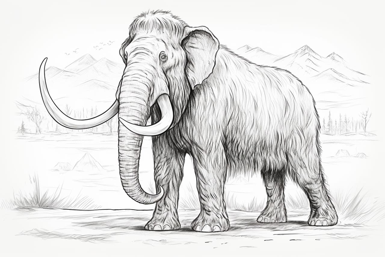 How to draw a woolly mammoth