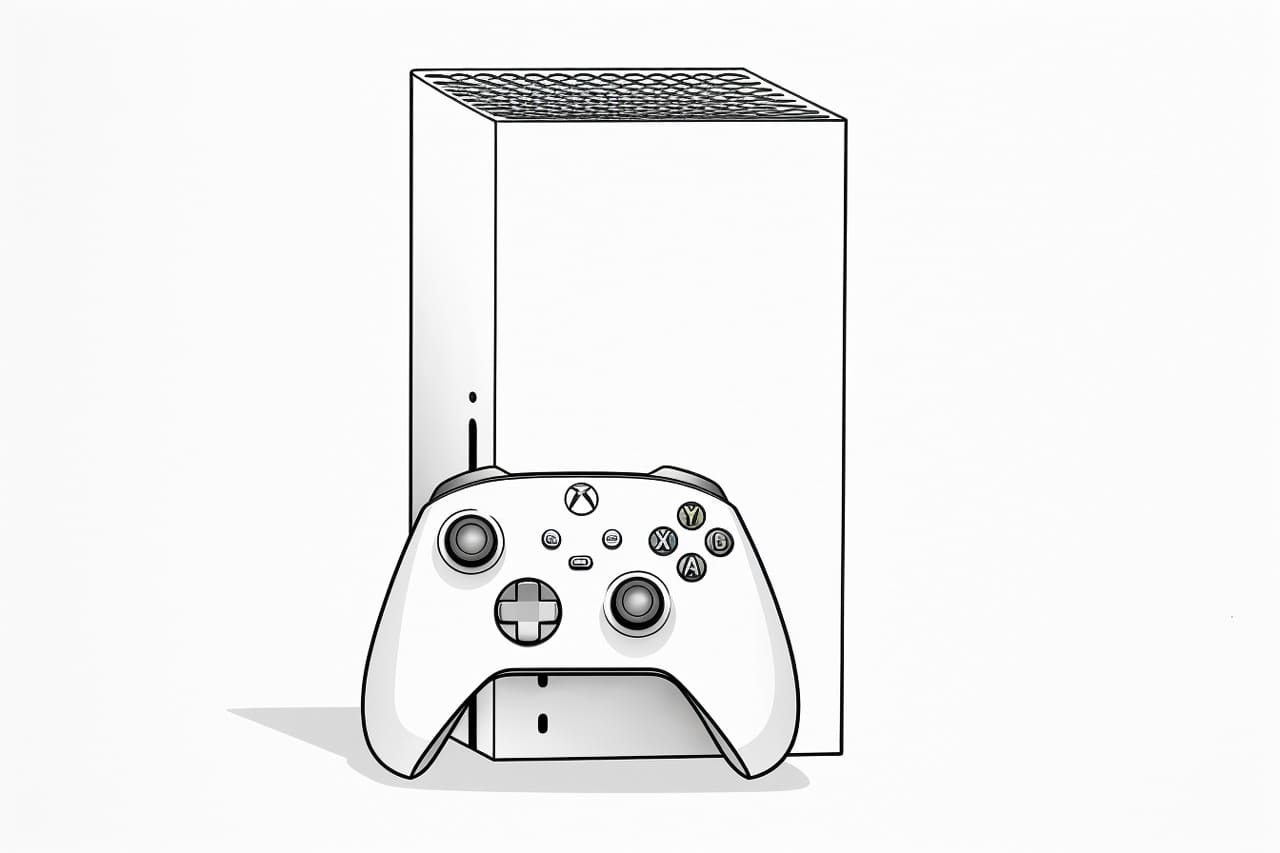 How to draw an Xbox Series X