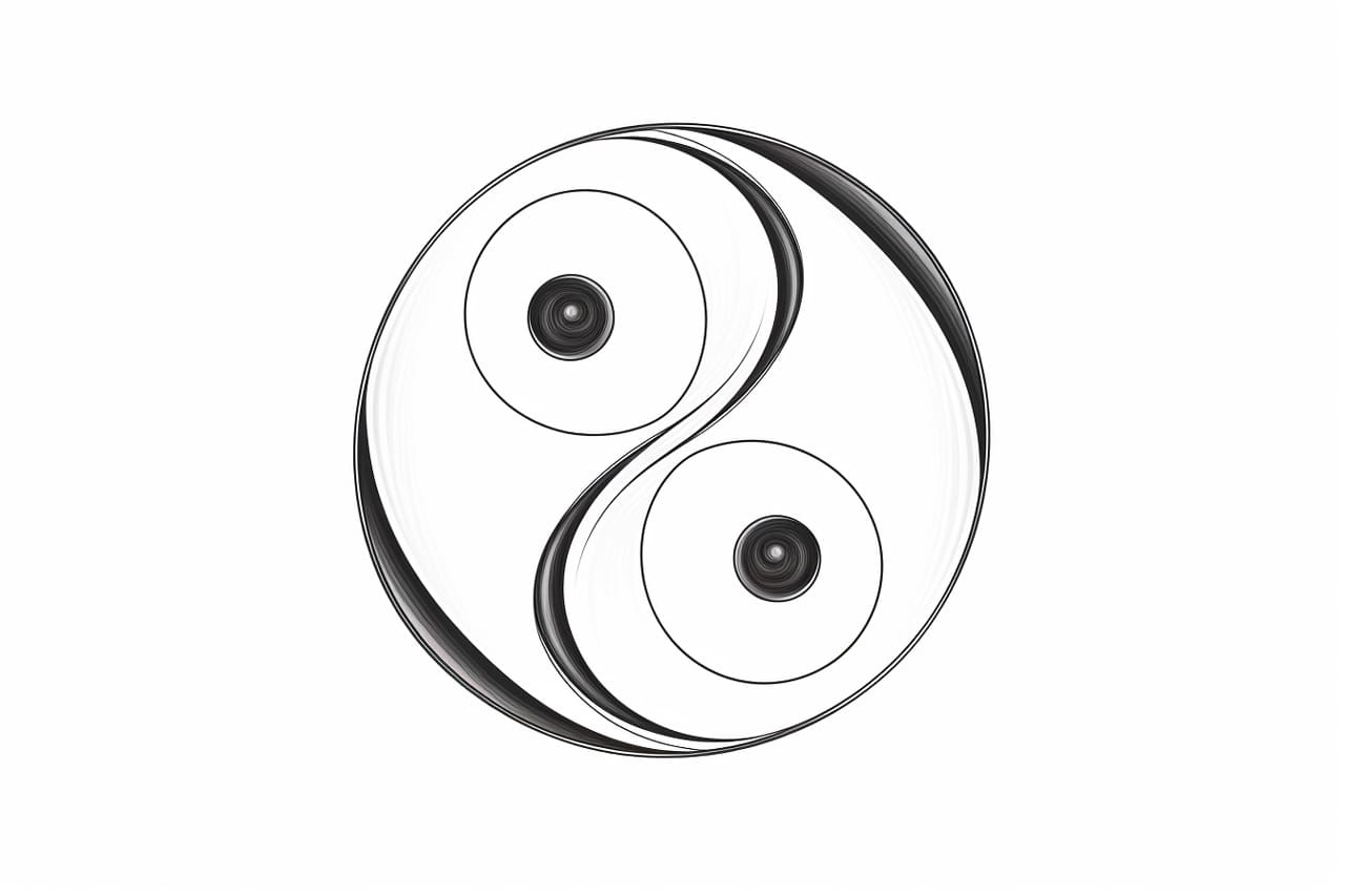 how to draw a yin yang