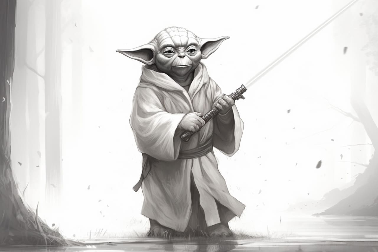 How to draw a yoda