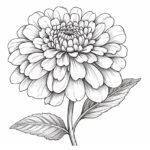 How to draw a Zinnia