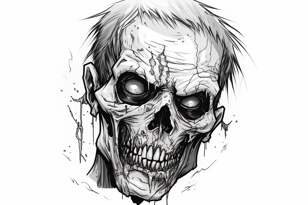How to draw a Zombie Head