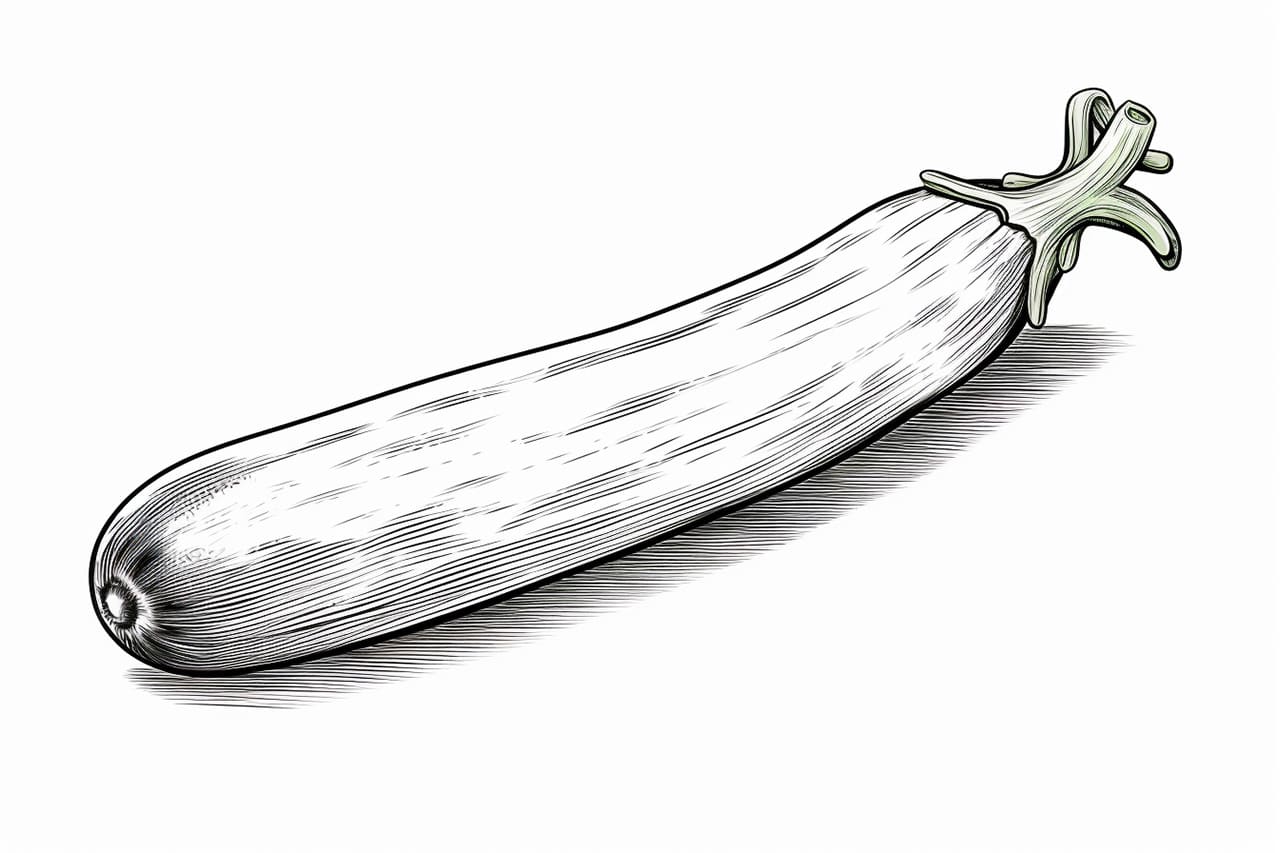 How to draw a Zucchini
