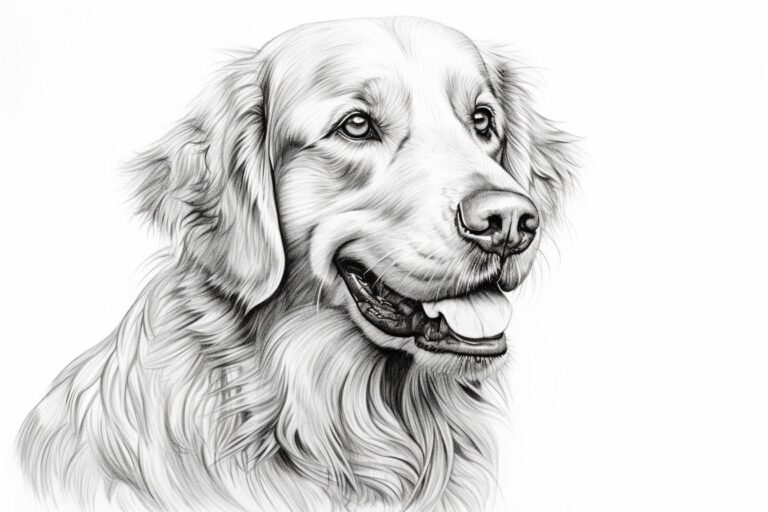 How to draw a Golden Retriever