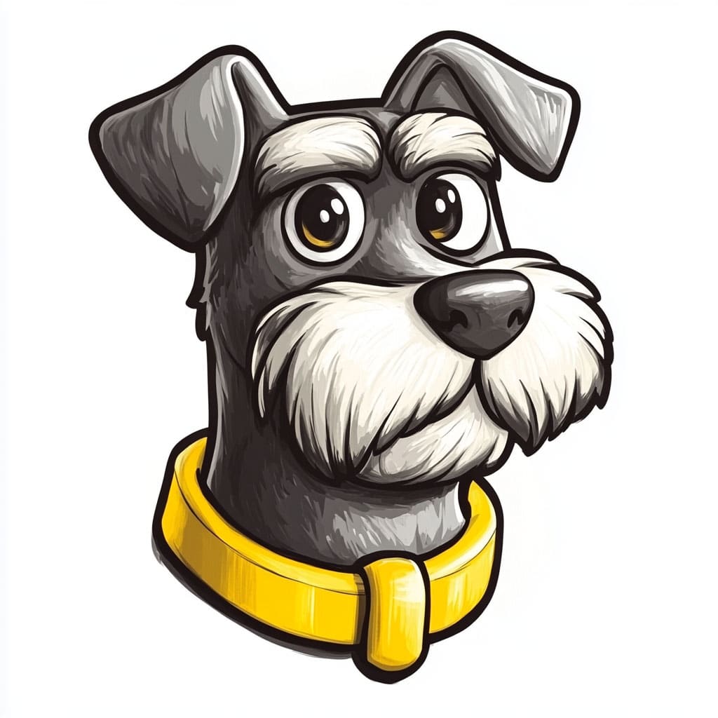 logo of a schnauzer