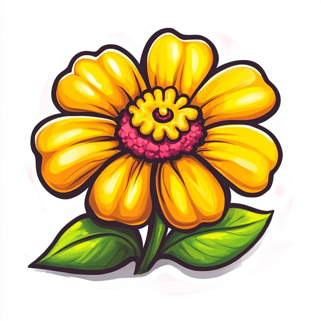 zinnia flower logo