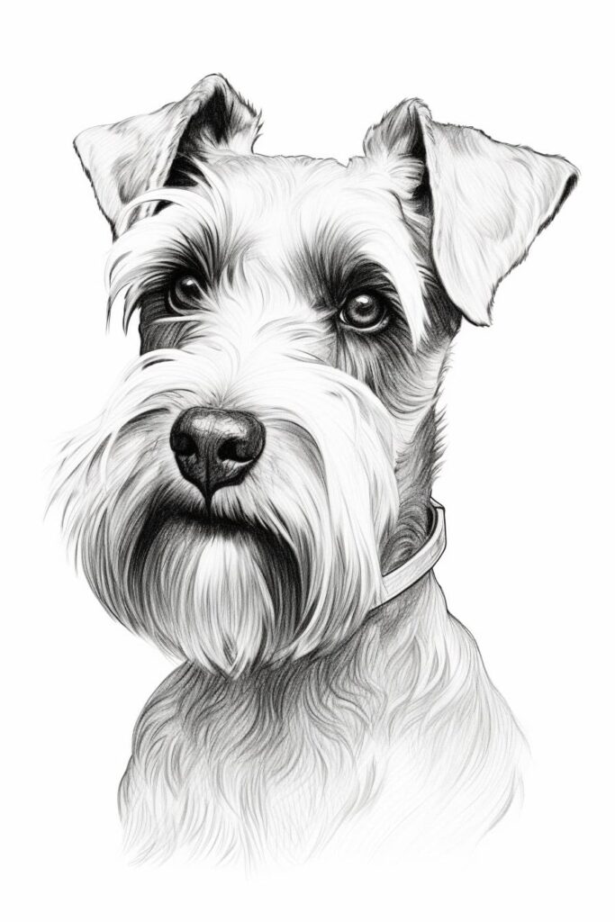 schnauzer drawing