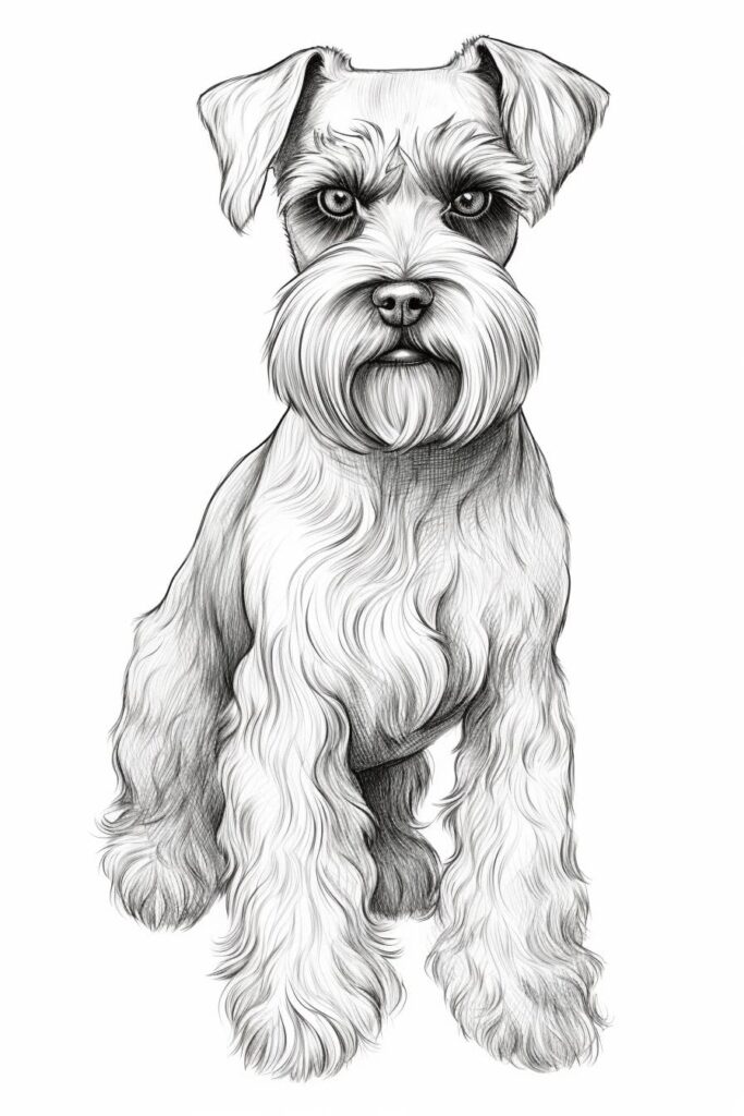 sketch of a schnauzer