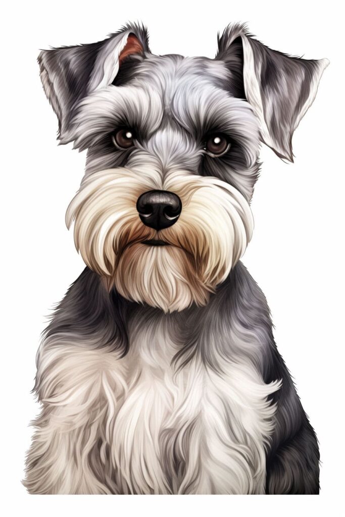 color schnauzer drawing