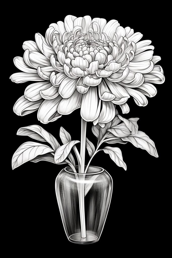 zinnia in a vase