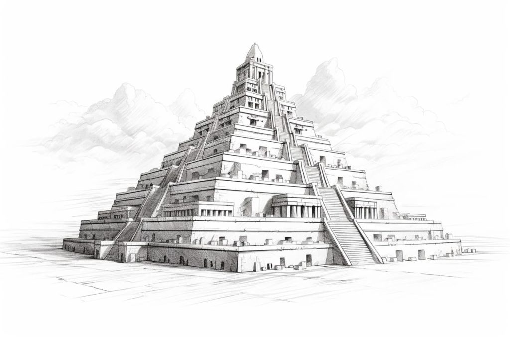 ziggurat drawing
