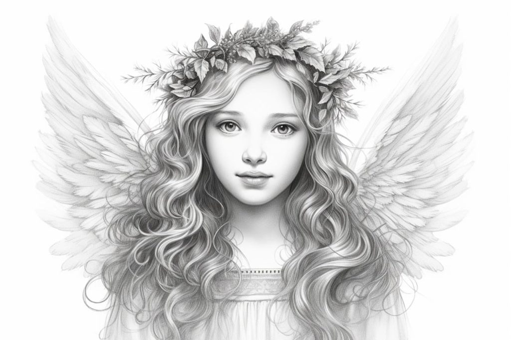 drawing of an angel