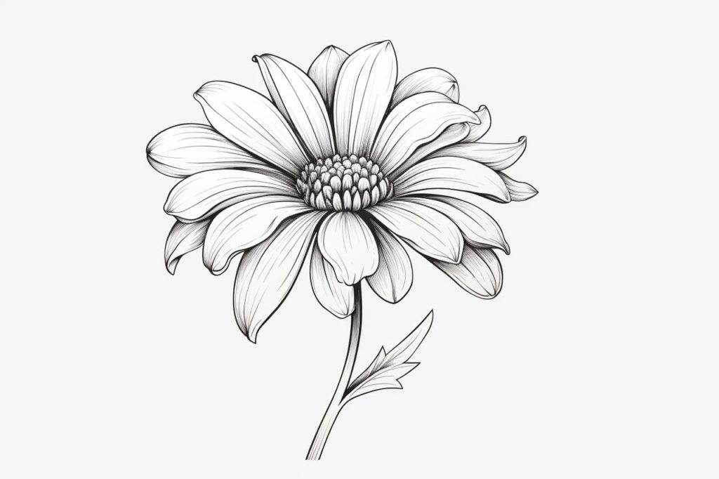 sketch of a beautiful flower