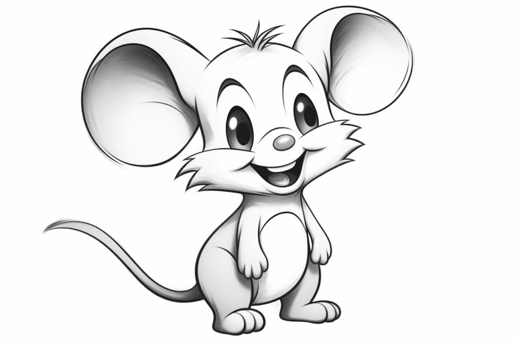 drawing of a cartoon mouse
