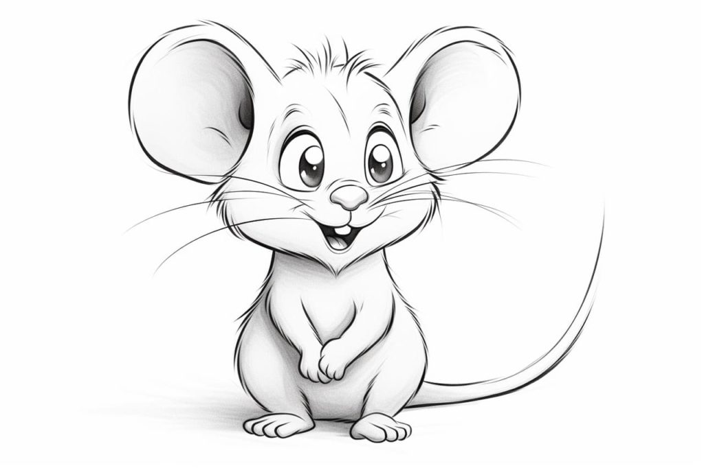cartoon mouse drawing