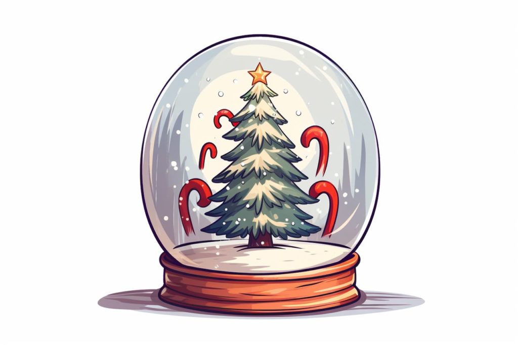 Christmas Snow Globe drawing