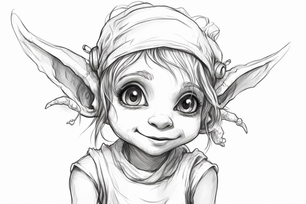 very cute female goblin