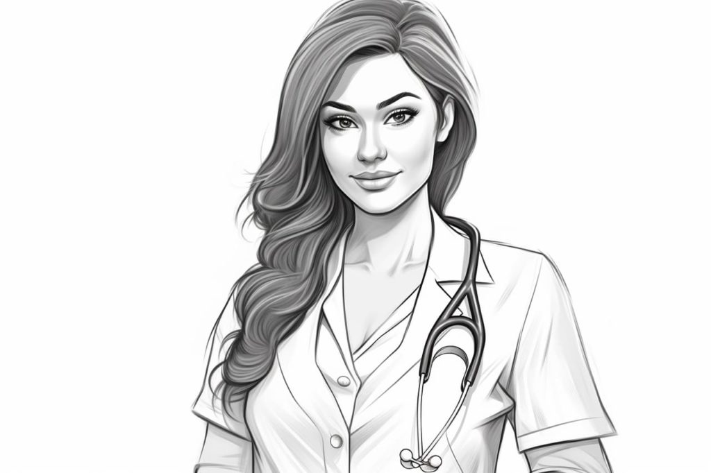 drawing of a doctor