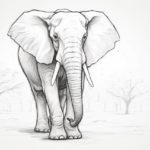 how to draw an African Elephant