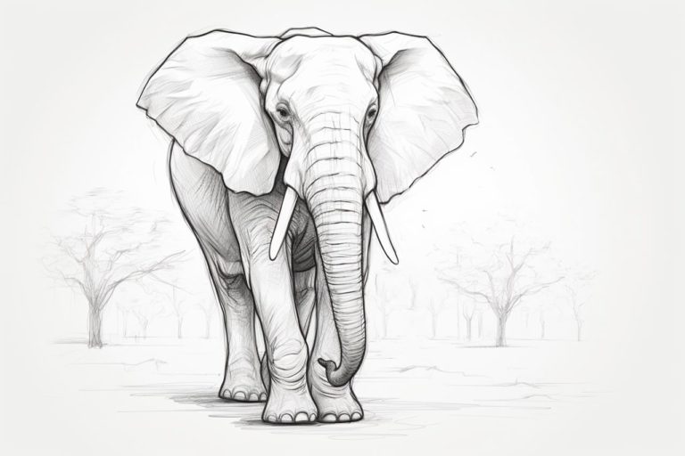 how to draw an African Elephant