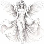 how to draw an angel