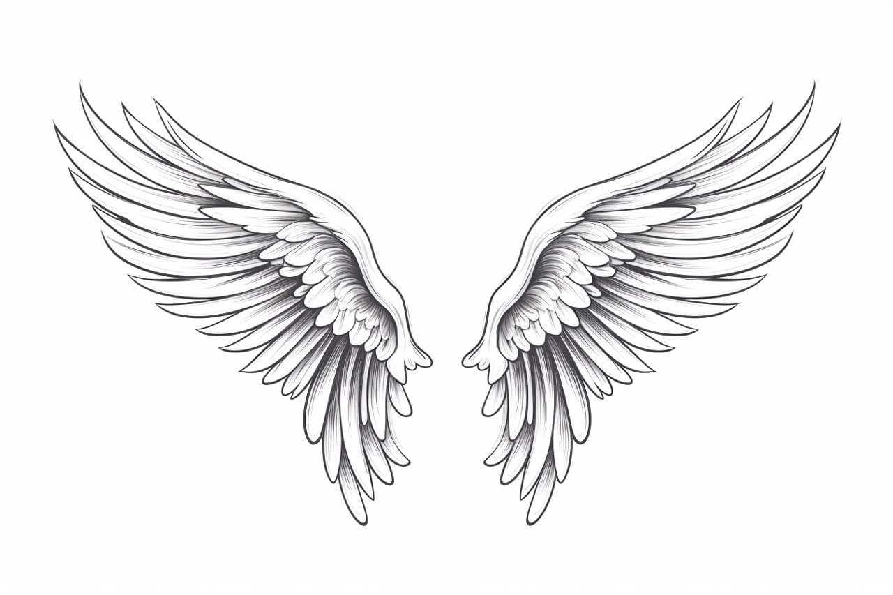 how to draw Angel Wings