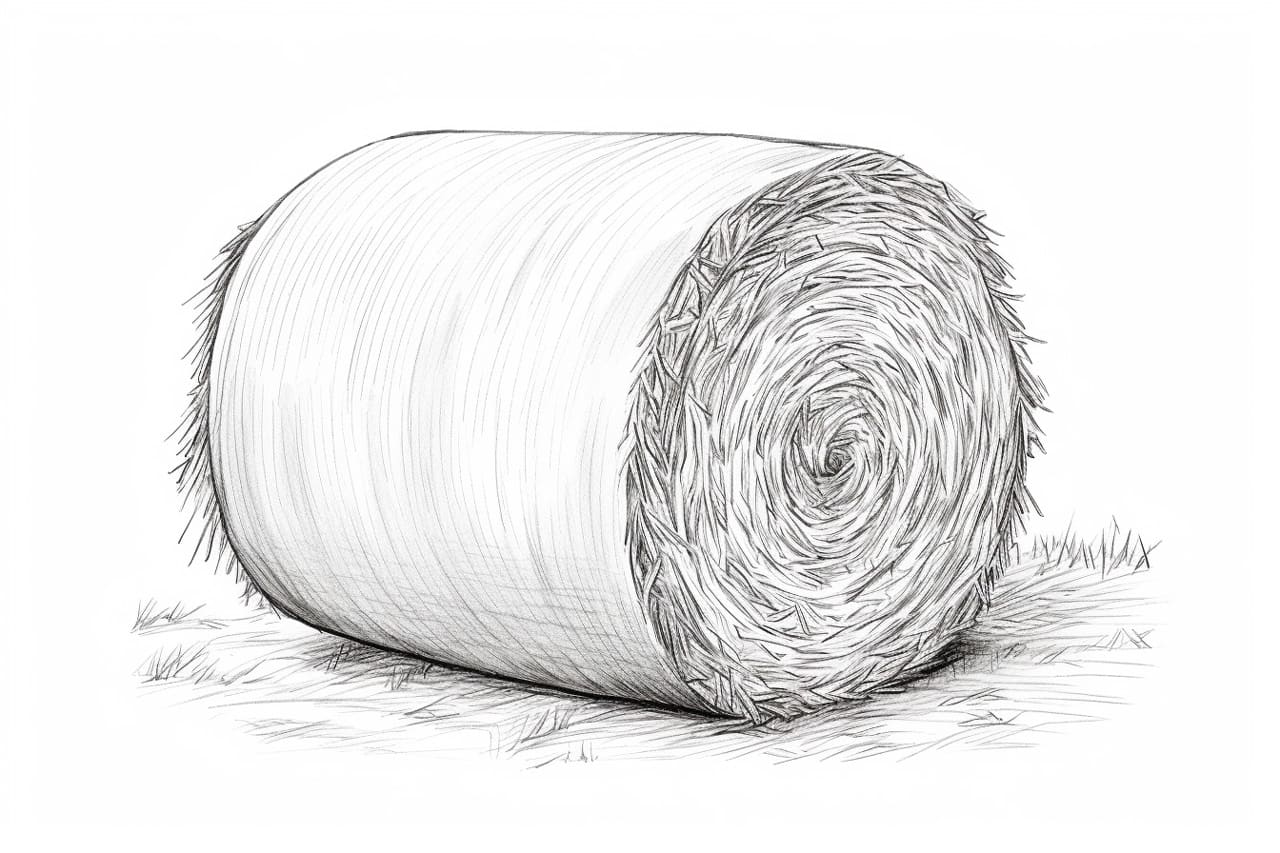 How to Draw a Bale of Hay Yonderoo