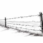 How to draw a barbed wire fence