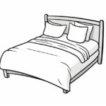 How to draw a bed